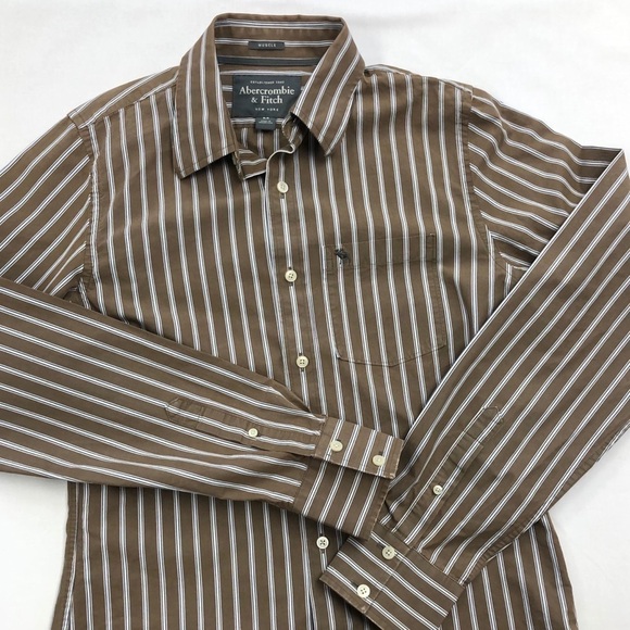 Boys Abercrombie muscle dress shirt size Med EUC - Picture 1 of 3
